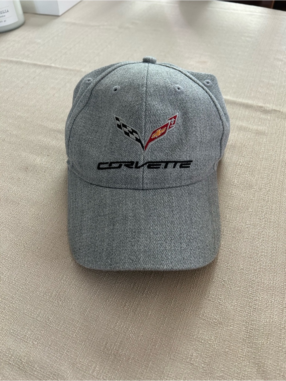 Corvette Embroidered Grey Baseball Cap